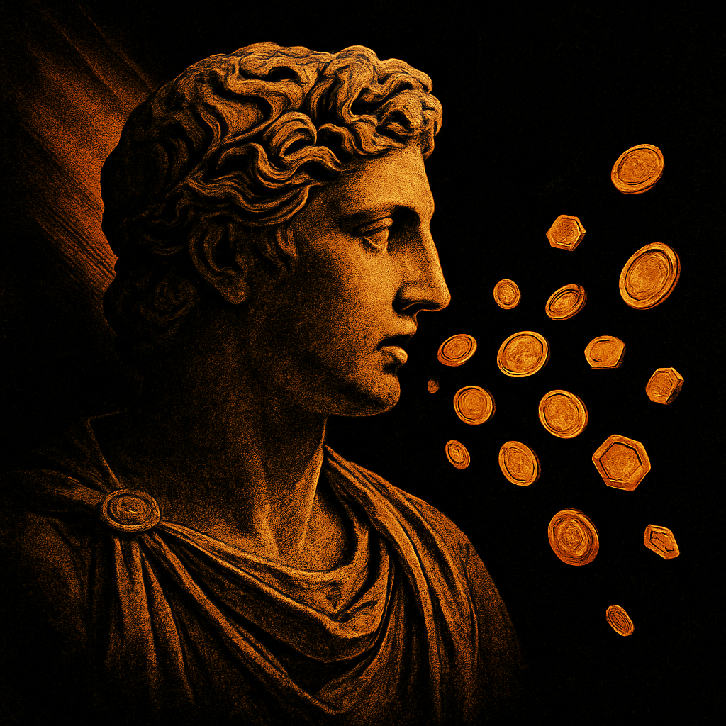The concept of words turning into tokens and currency